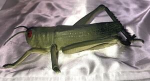 Grasshopper Large Realistic Toy Green Plastic Lucky Star 7"